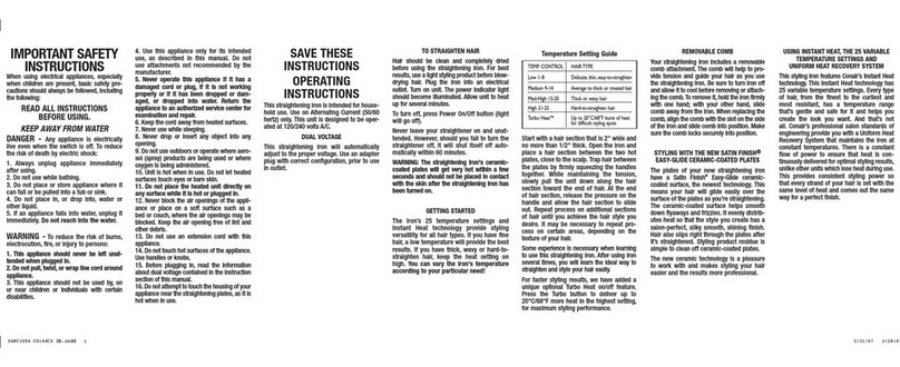 Conair Instant Heat CS19JCS Instruction & styling guide