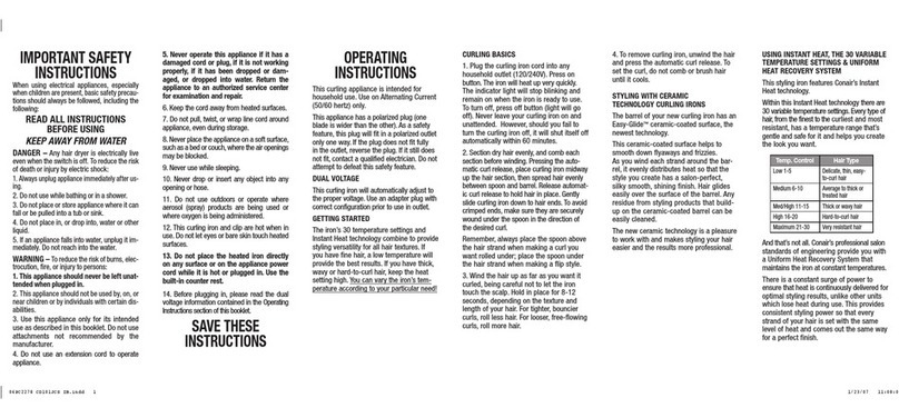 Conair CD101JCS Instruction & styling guide