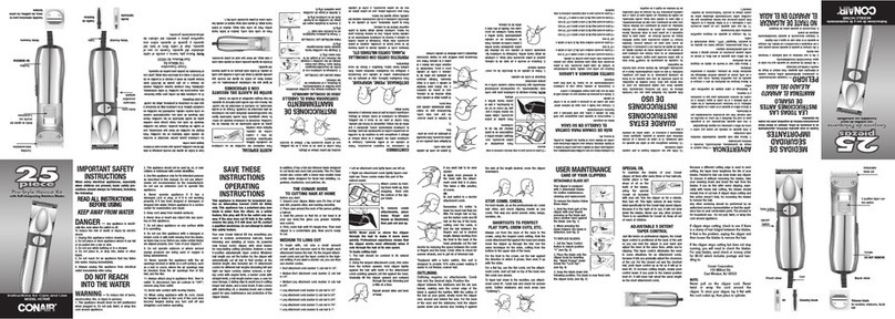 Conair HCT495 Instructions for care and use
