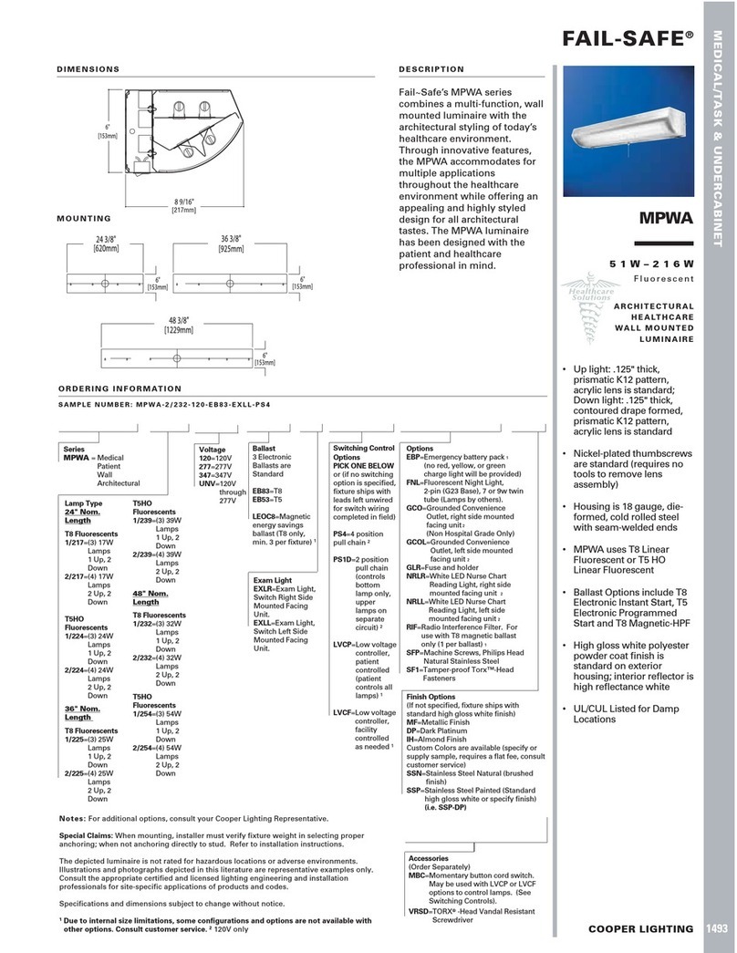 Cooper Lighting 1493 User manual Cooper Lighting 1493 User manual