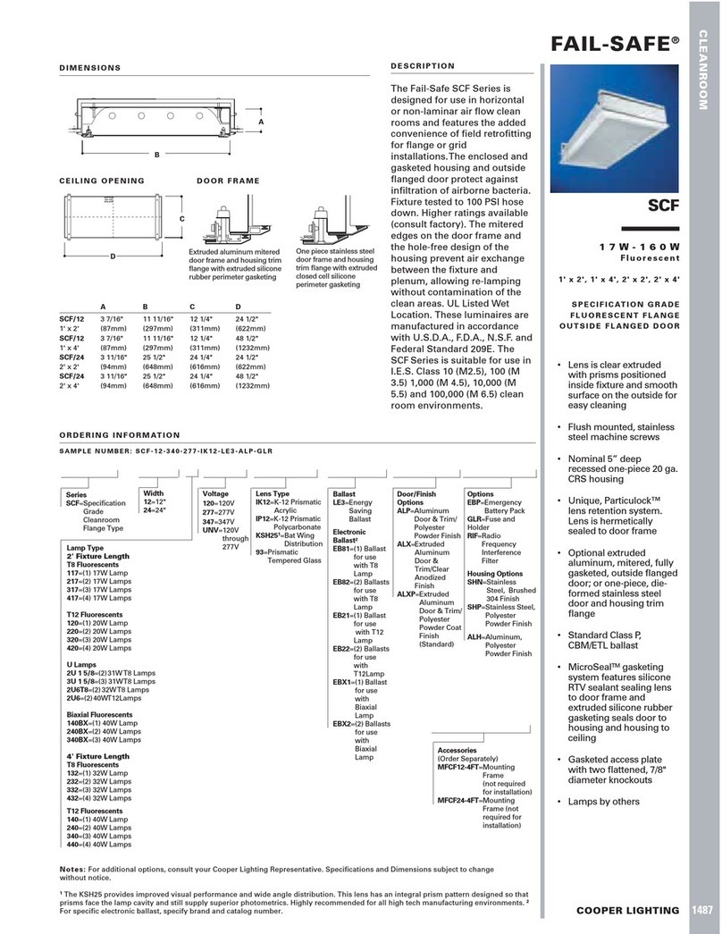 Cooper Lighting 1487 Specification sheet Cooper Lighting 1487 Specification sheet