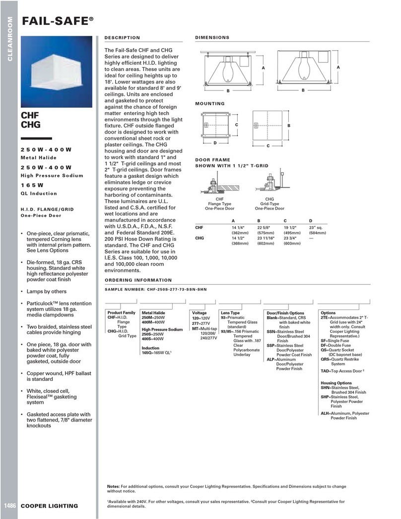 Cooper Lighting 1486 Specification sheet