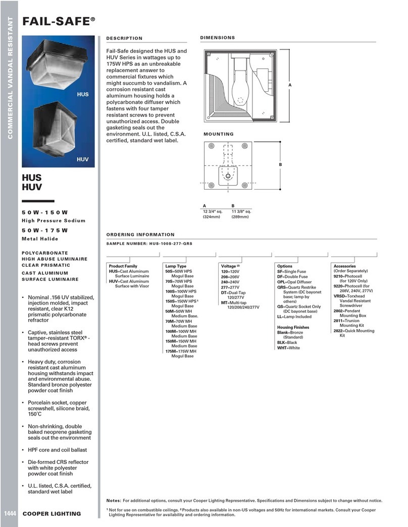 Cooper Lighting 1444 User manual Cooper Lighting 1444 User manual