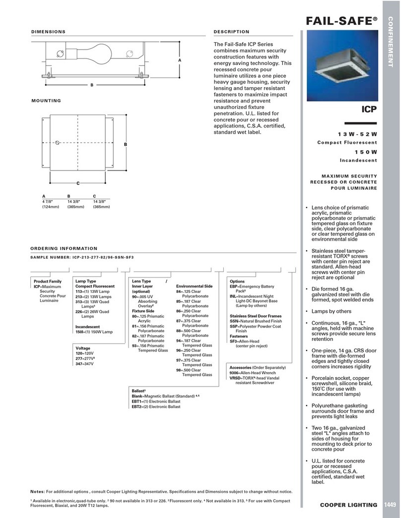 Cooper Lighting 1449 Specification sheet Cooper Lighting 1449 Specification sheet