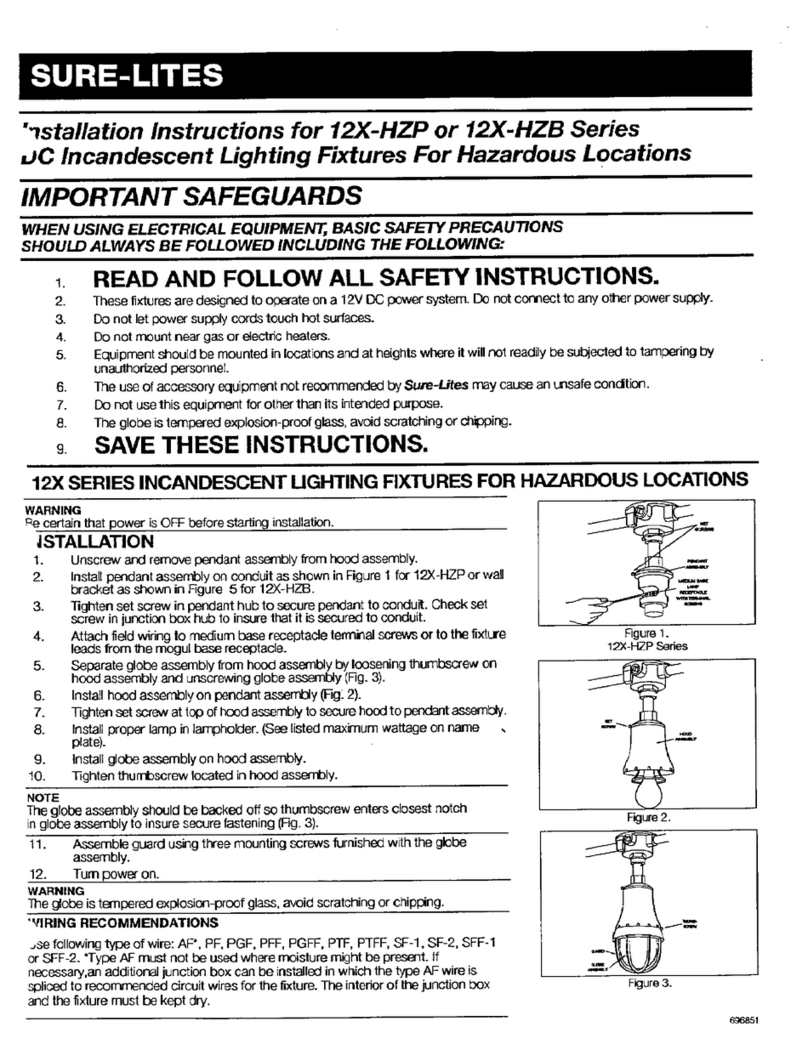 Cooper Lighting 12X-HZB Series installation instructions