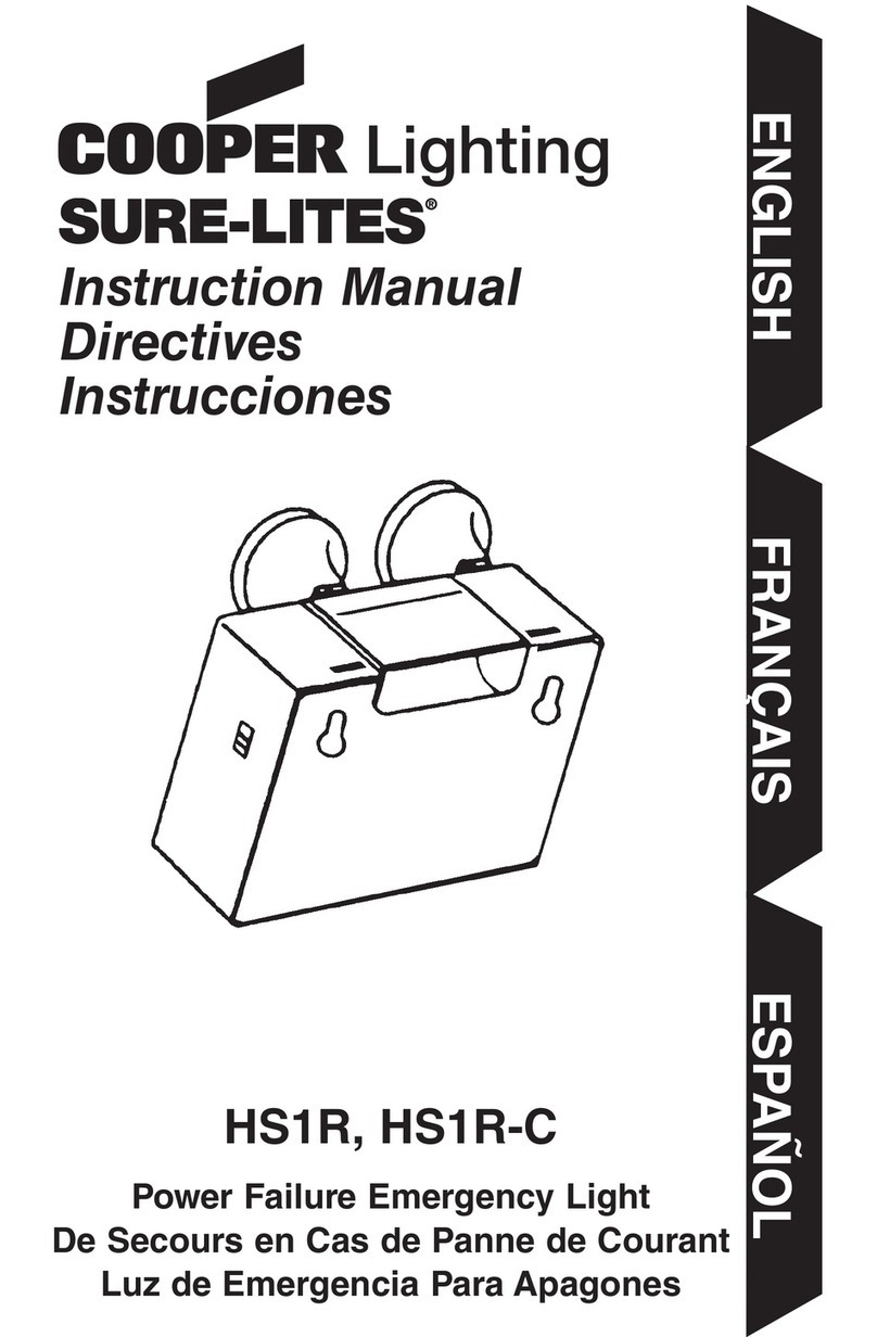 Cooper Lighting Sure-Lites HS1R User manual
