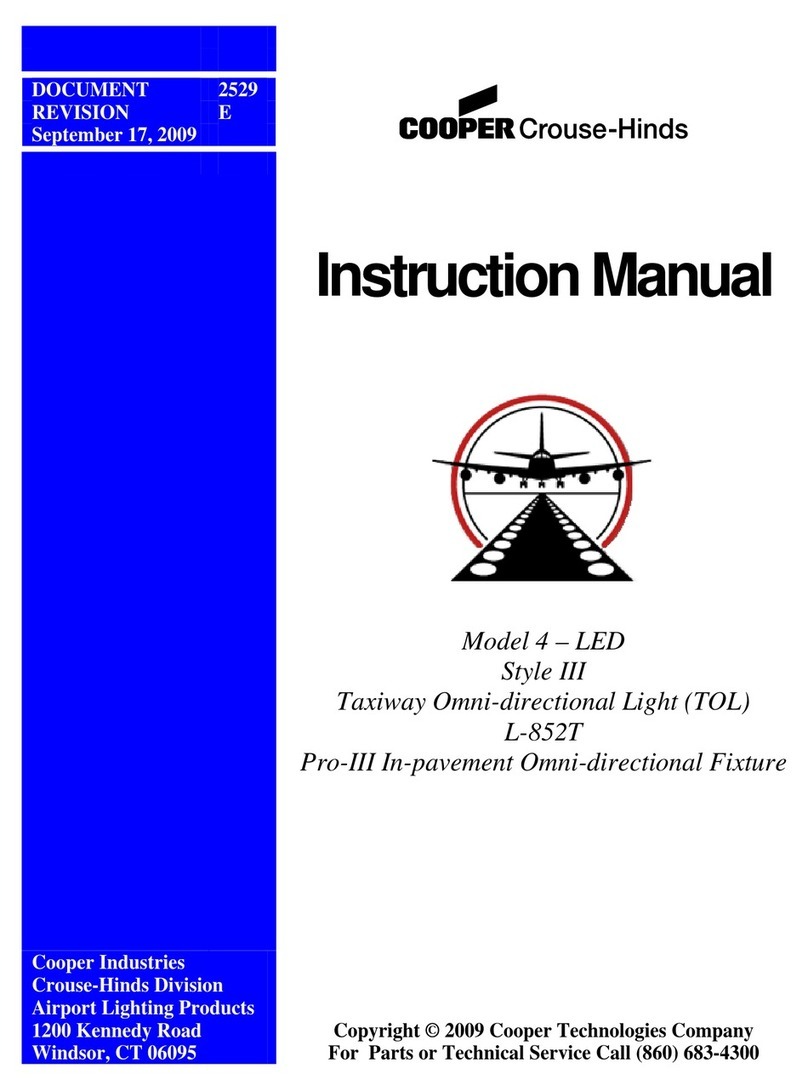 Cooper MODEL 4  LED STYLE III L-852T instruction manual