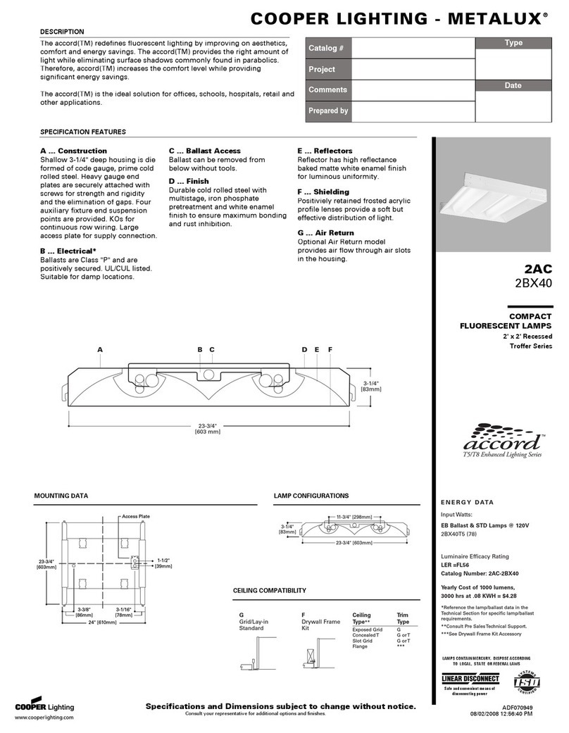 Cooper Lighting 2AC User manual