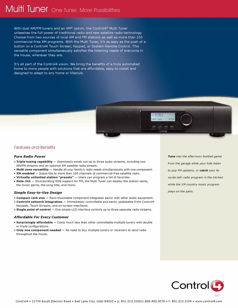 Contro l4 AVM-TUN1-B Technical specifications