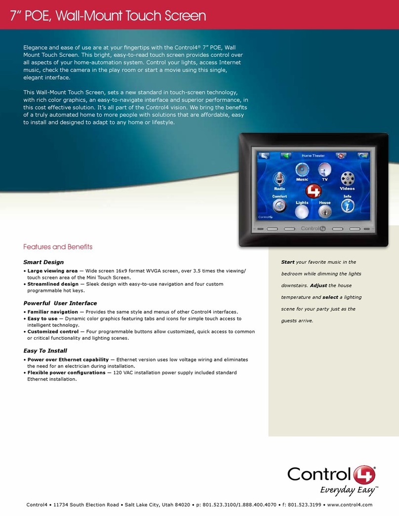 Contro l4 C4-TSWM7-E-B User manual Contro l4 C4-TSWM7-E-B User manual