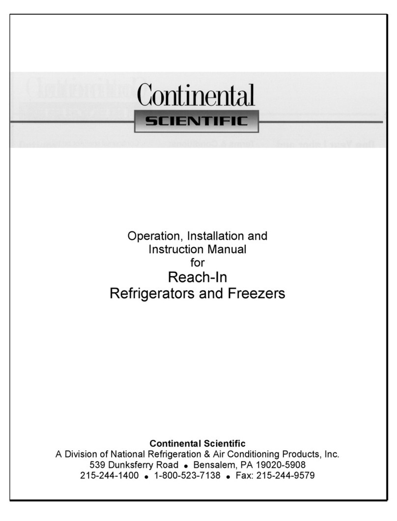 Continental Scientific Refrigerators and Freezers instruction manual