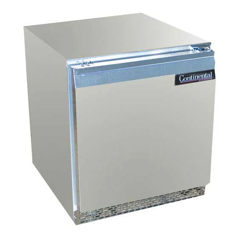 Continental Refrigerator DLUC27-SS Specification sheet