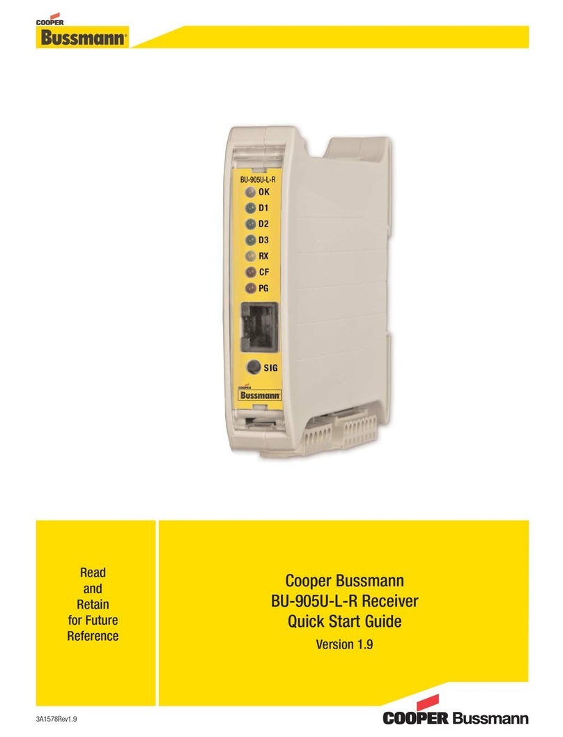 Cooper Bussmann BU-905U-L-R quick start guide