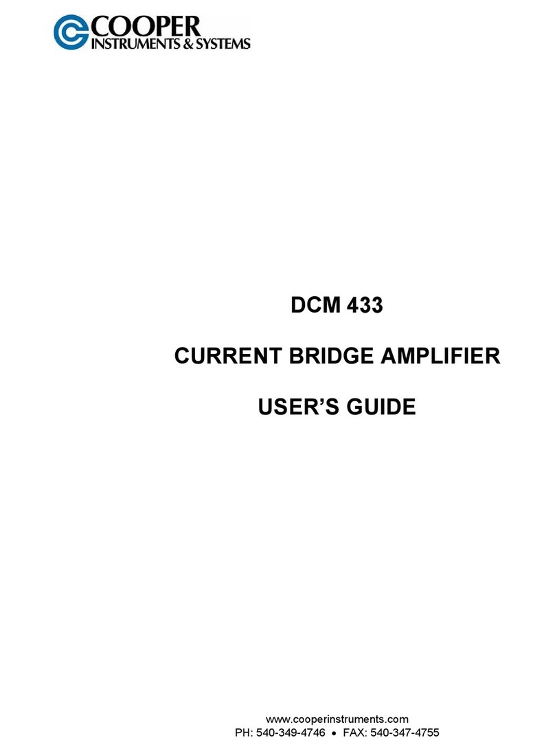 Cooper Current Bridge Amplifier DCM 433 user guide