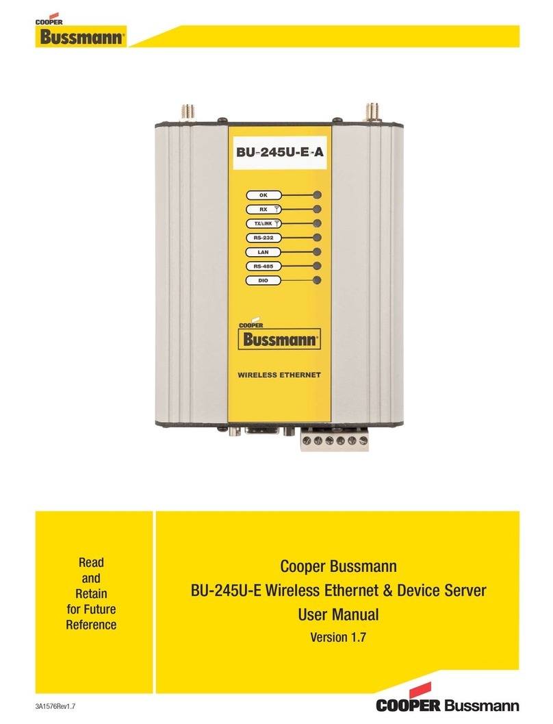 Cooper Bussmann BU-245U-E user manual