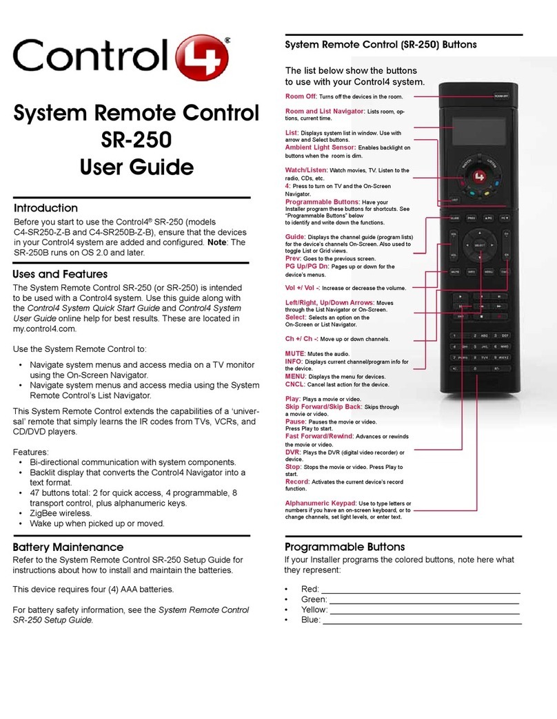 Contro l4 C4-SR250-Z-B user guide