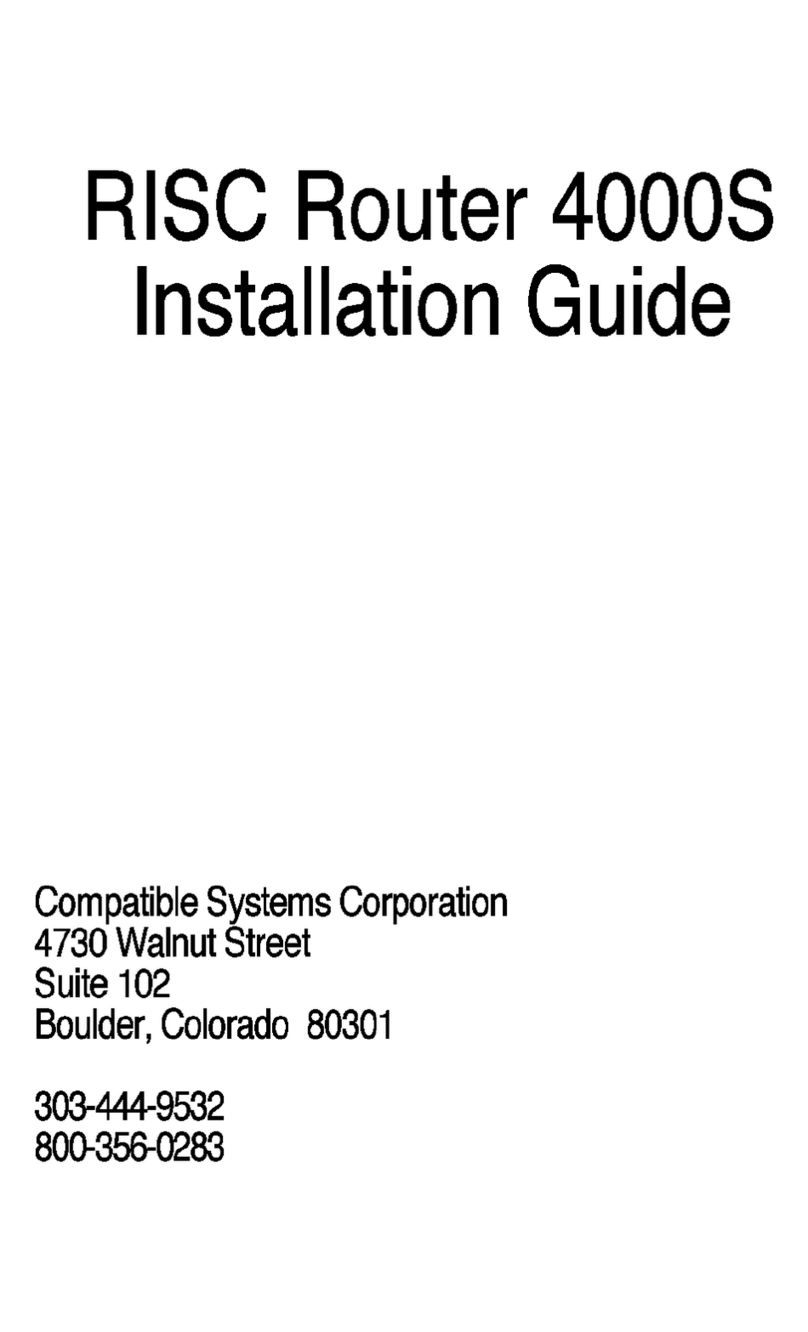 Compatible Systems RISC Router 4000S User manual Compatible Systems RISC Router 4000S User manual
