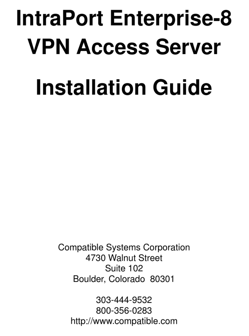 Compatible Systems IntraPort A00-1869 installation guide