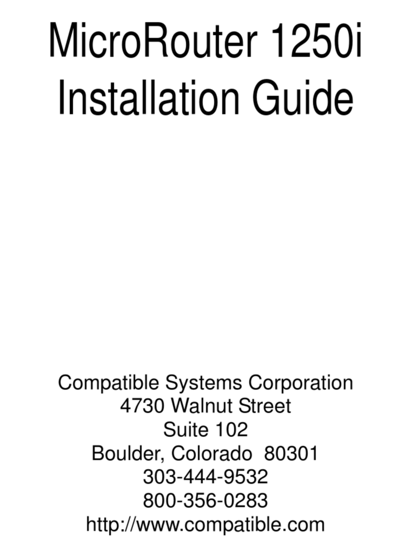 Compatible Systems MicroRouter 1250i installation guide