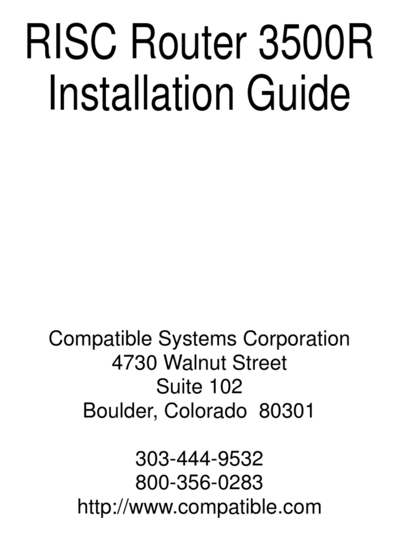 Compatible Systems RISC Router 3500R User manual Compatible Systems RISC Router 3500R User manual