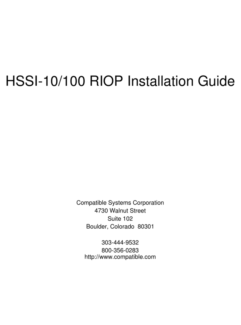 Compatible Systems RIOP HSSI-10/100 installation guide Compatible Systems RIOP HSSI-10/100 installation guide