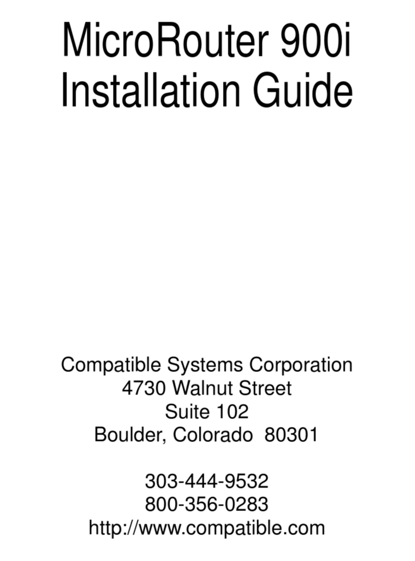 Compatible Systems MicroRouter 900i User manual Compatible Systems MicroRouter 900i User manual