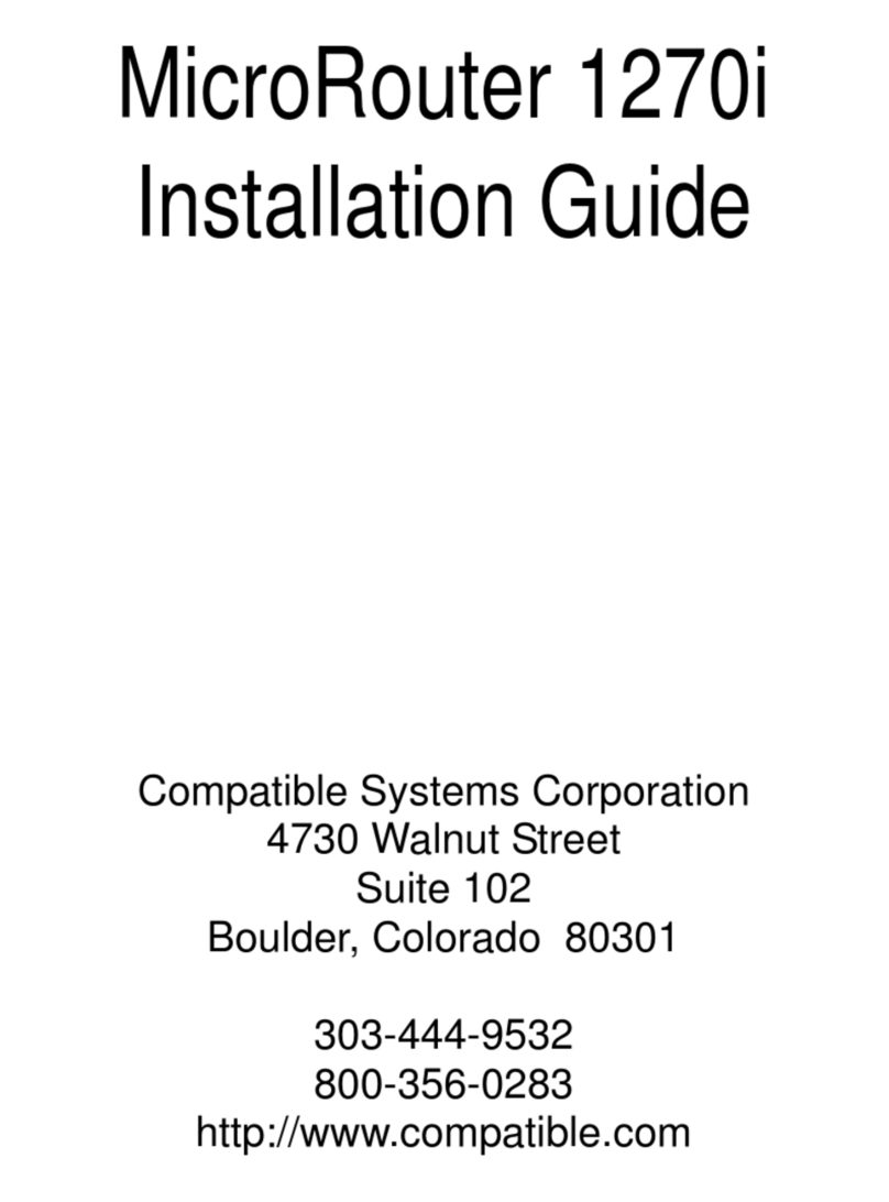 Compatible Systems MicroRouter 1270i User manual Compatible Systems MicroRouter 1270i User manual
