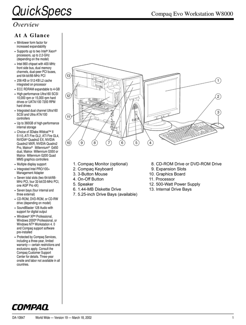 Compaq Evo Workstation w8000 User instructions Compaq Evo Workstation w8000 User instructions