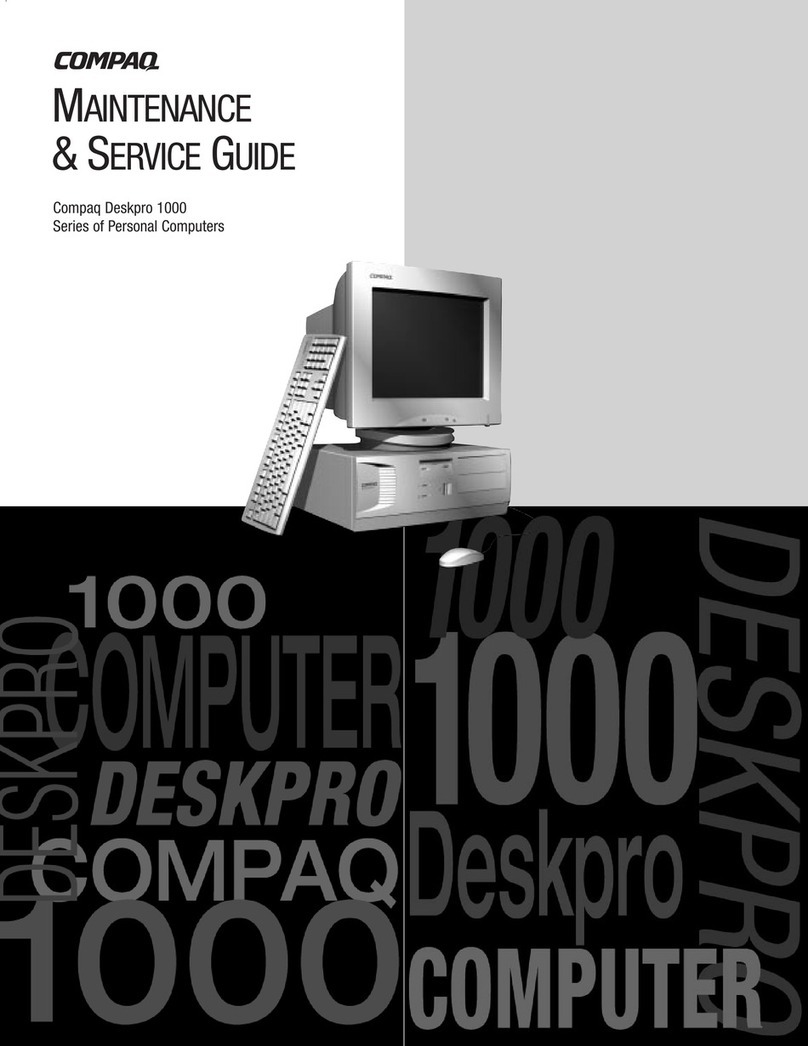 Compaq DESKPRO 1000 User manual Compaq DESKPRO 1000 User manual