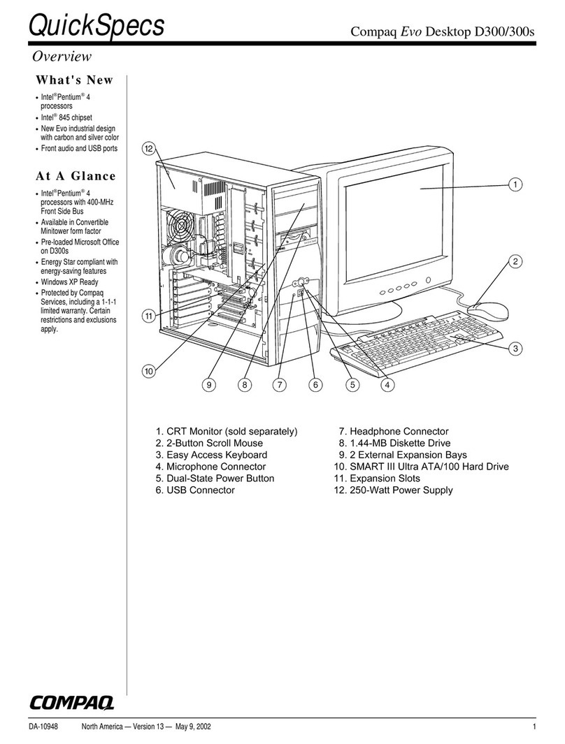 Compaq Compaq Evo Deskpro D300 User instructions Compaq Compaq Evo Deskpro D300 User instructions