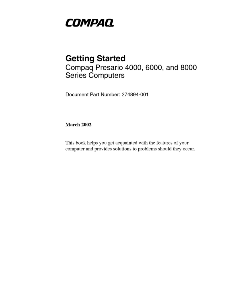 Compaq Presario 4000 Series User manual Compaq Presario 4000 Series User manual