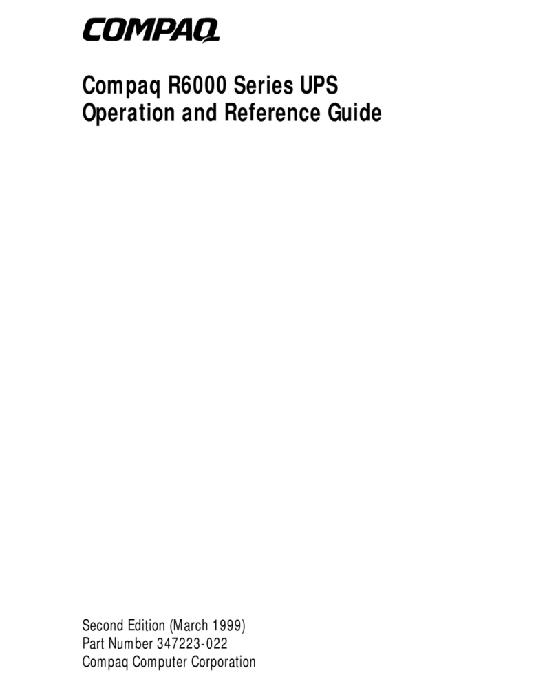 Compaq R6000 Series Operation and reference guide
