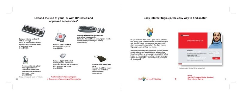 Compaq Presario SR1400 - Desktop PC User manual Compaq Presario SR1400 - Desktop PC User manual