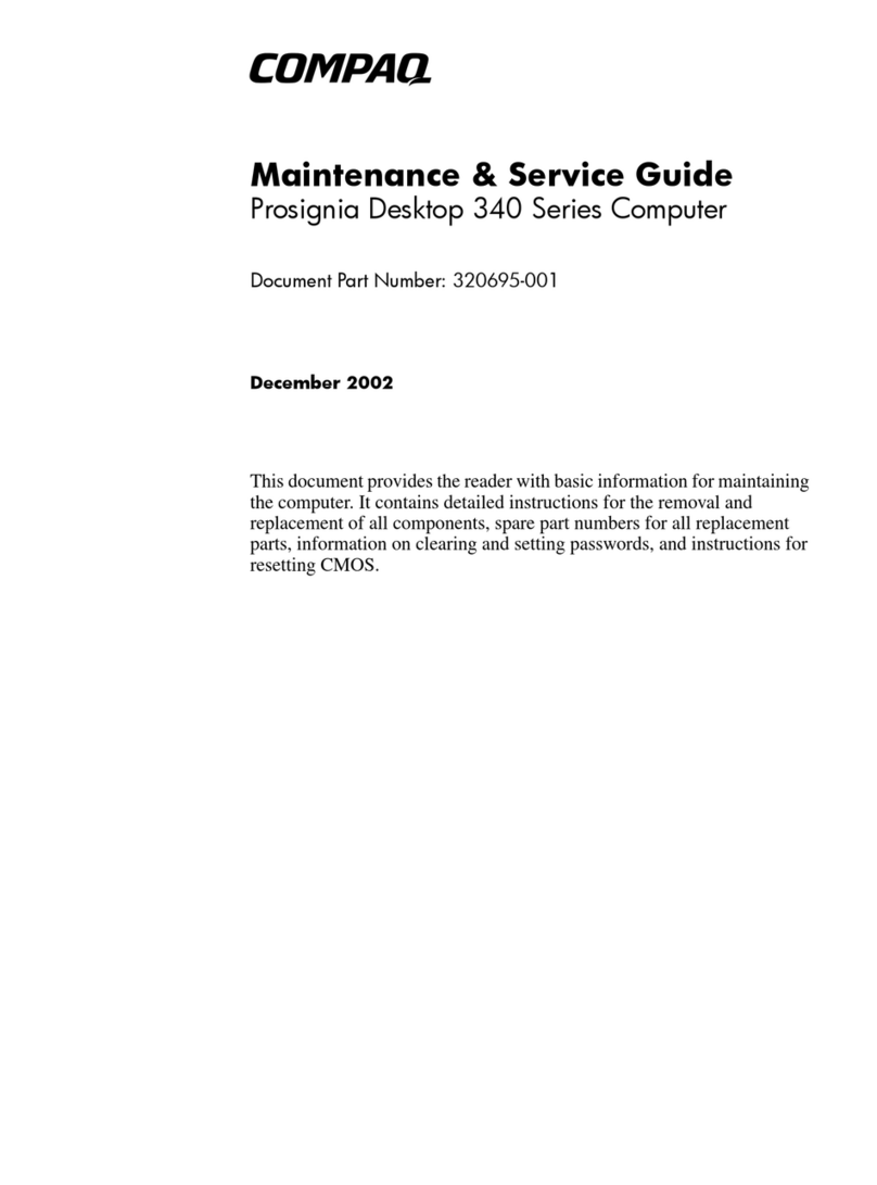 Compaq Prosignia Desktop 340 Series User manual