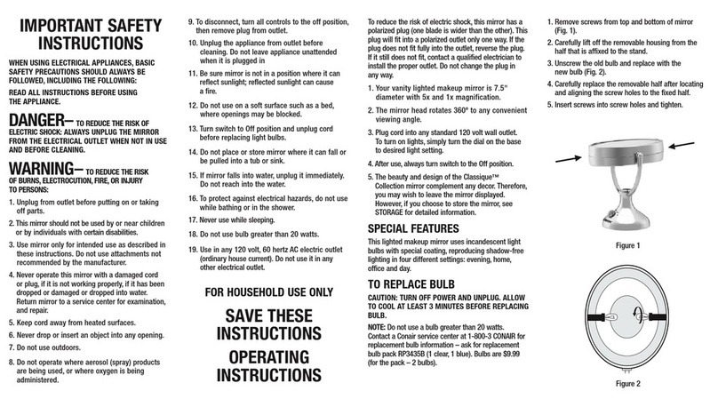 Conair 06PM8019 Use and care guide