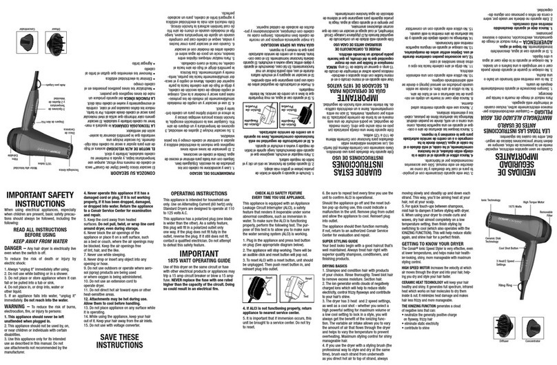 Conair 210 User guide