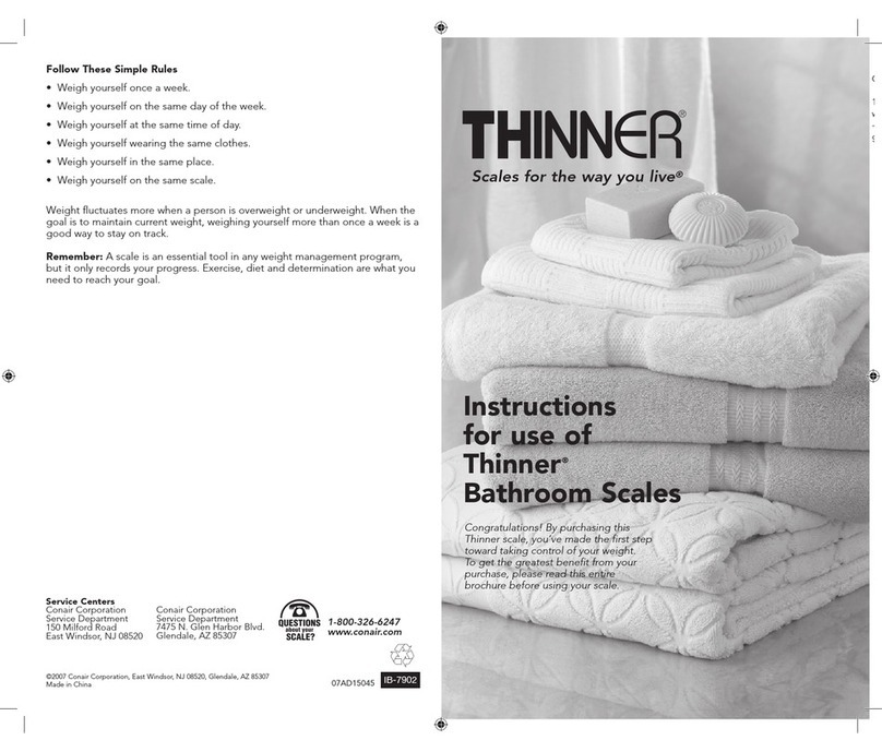 Conair Scale User manual