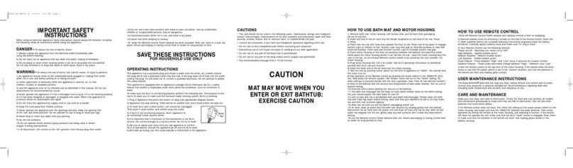 Conair Bath Mat User manual
