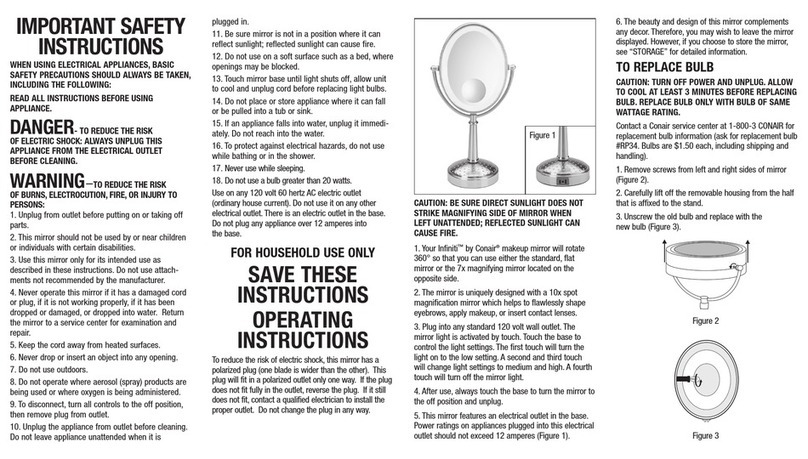 Conair Infiniti BE86R Use and care guide