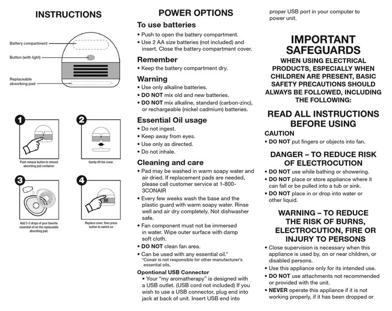 Conair Air Revitalizer AR04 user guide