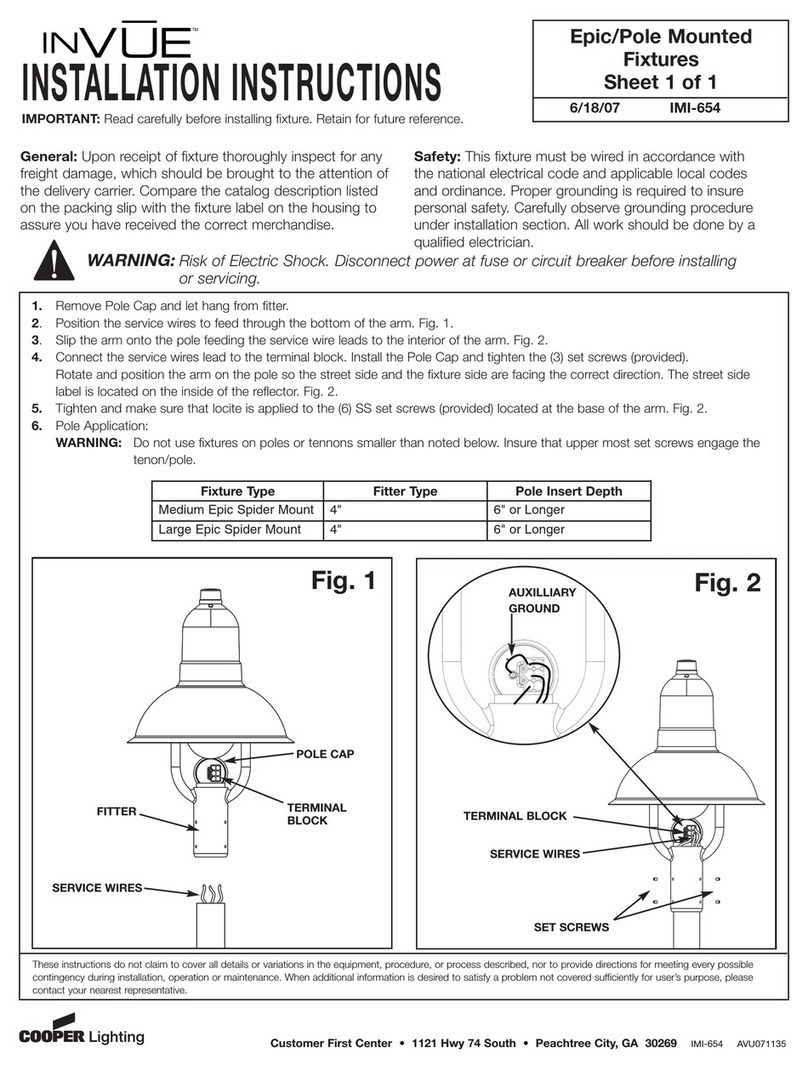Cooper Lighting INVUE IMI-654 User manual