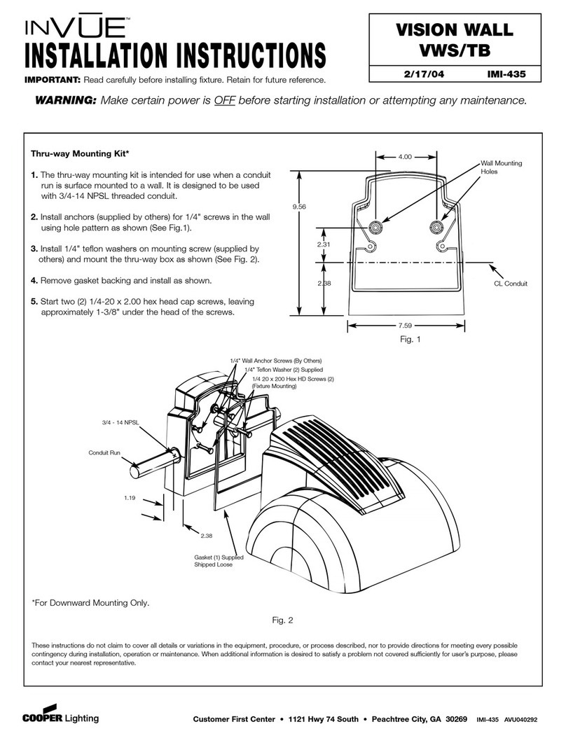 Cooper Lighting IMI-435 User manual Cooper Lighting IMI-435 User manual