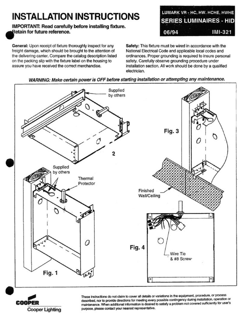 Cooper Lighting IMI-321 User manual Cooper Lighting IMI-321 User manual
