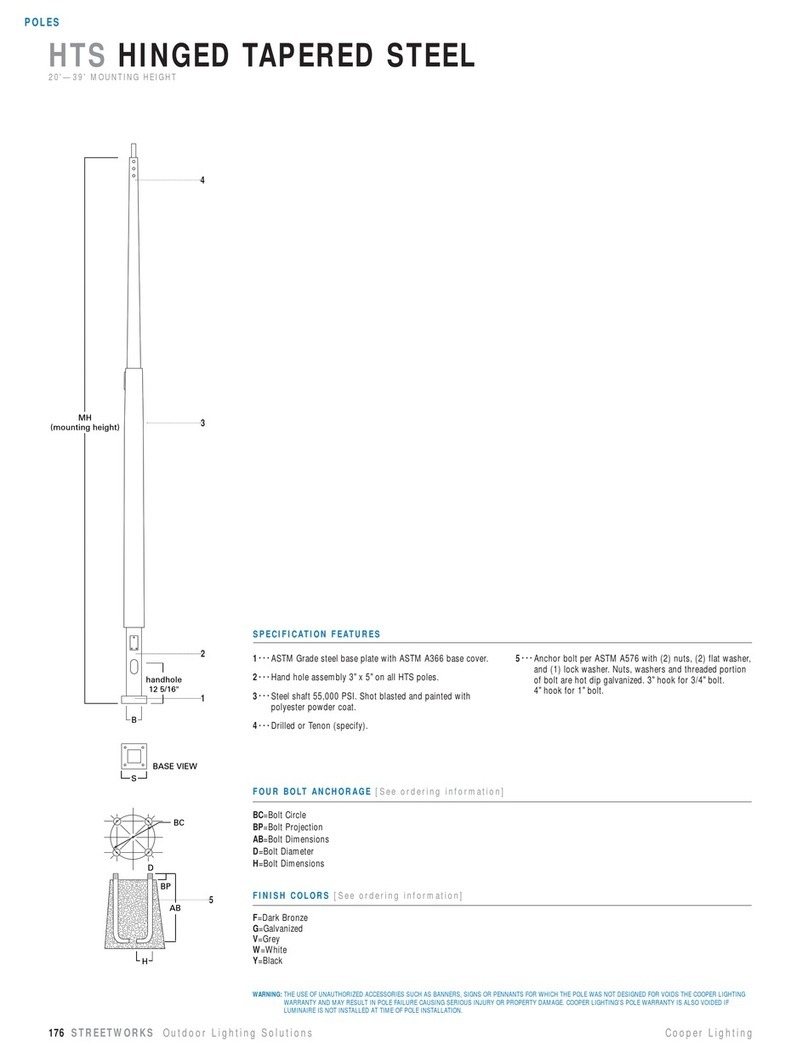 Cooper Lighting HTS M1 E1 Z1 User manual Cooper Lighting HTS M1 E1 Z1 User manual