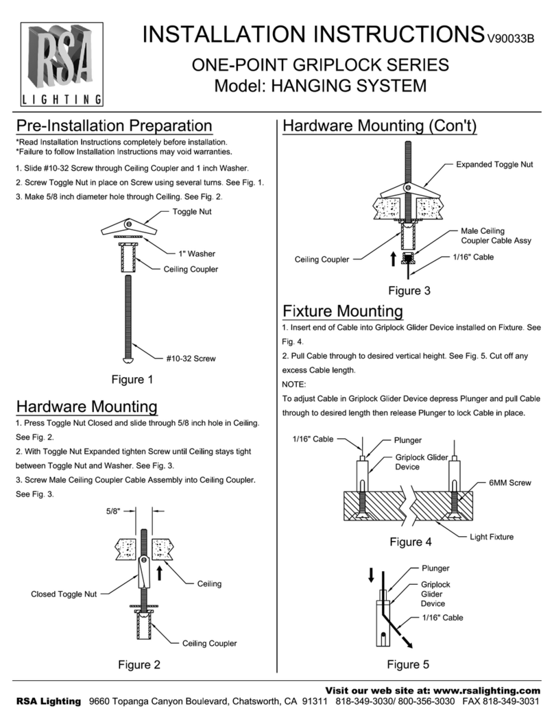 RSA Lighting Hanging System installation instructions