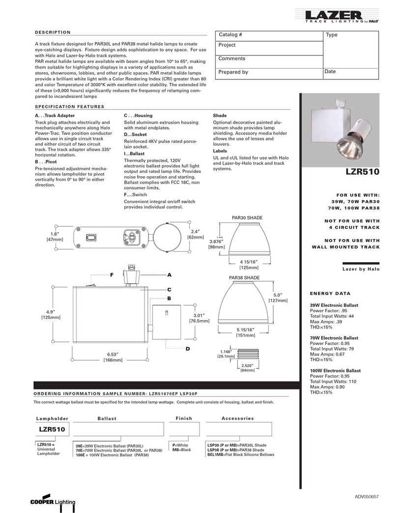 Cooper Lighting Halo LZR510 User manual