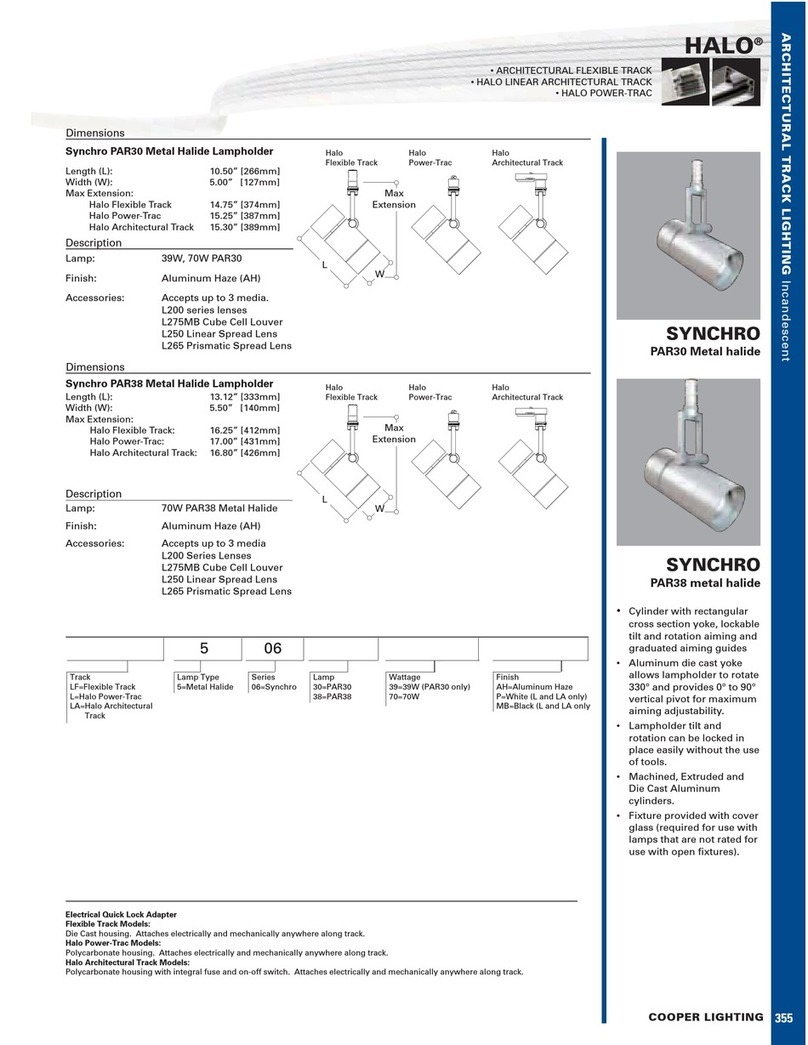Cooper Lighting Halo SYNCHRO PAR30 User manual Cooper Lighting Halo SYNCHRO PAR30 User manual