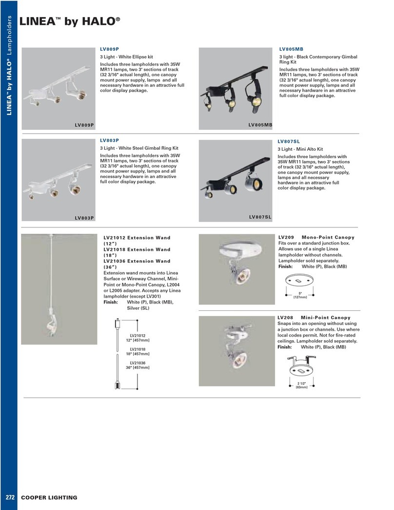 Cooper Lighting HALO LV208 User manual