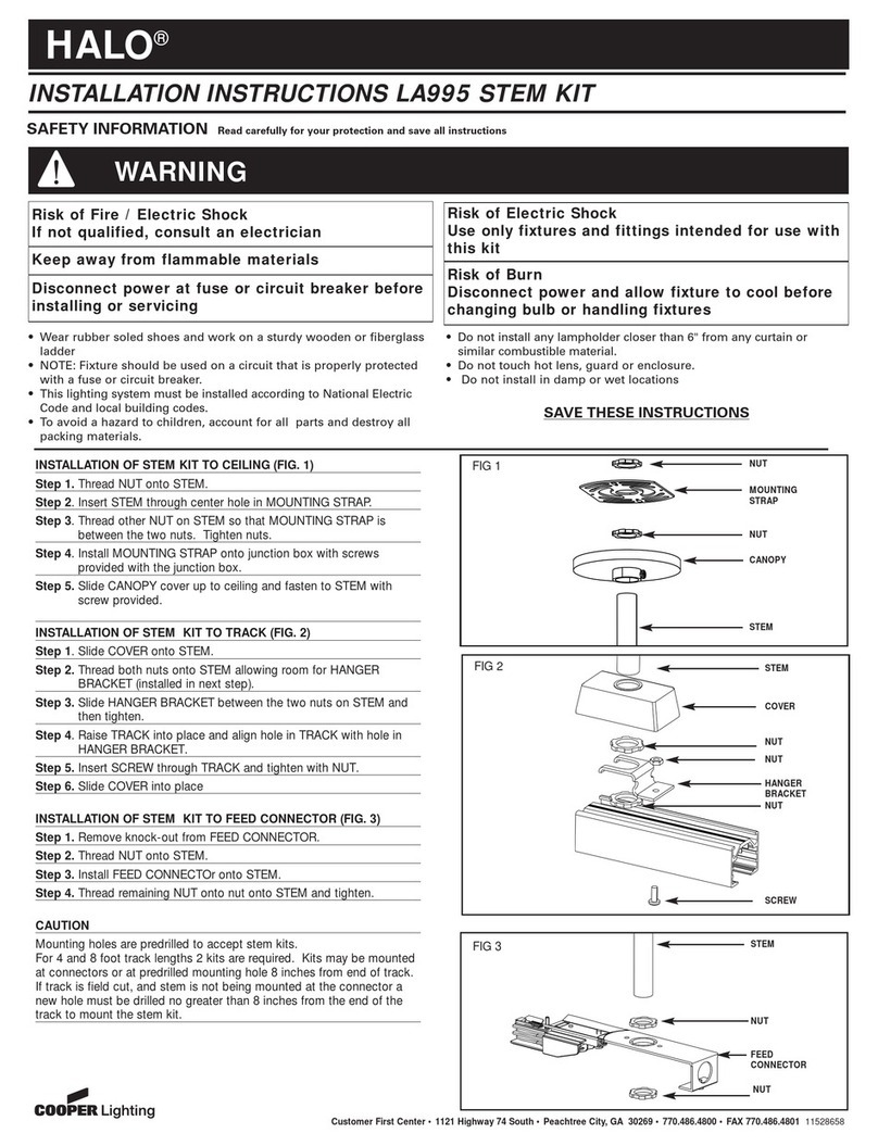 Cooper Lighting Halo LA995 User manual