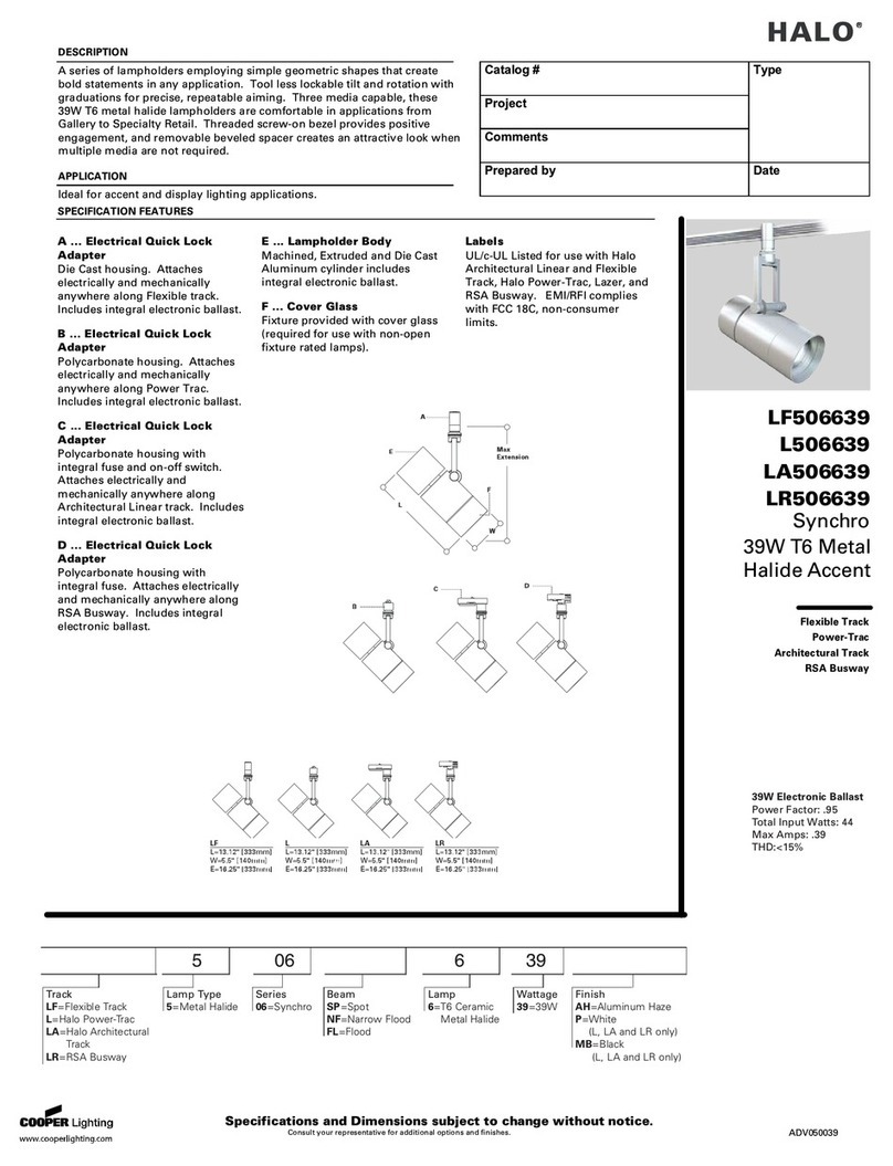 Cooper Lighting Halo L506639 User manual